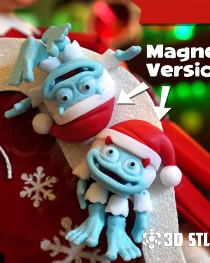 Christmas Baby Yeti STL & 3MF – Cute Holiday Figurine