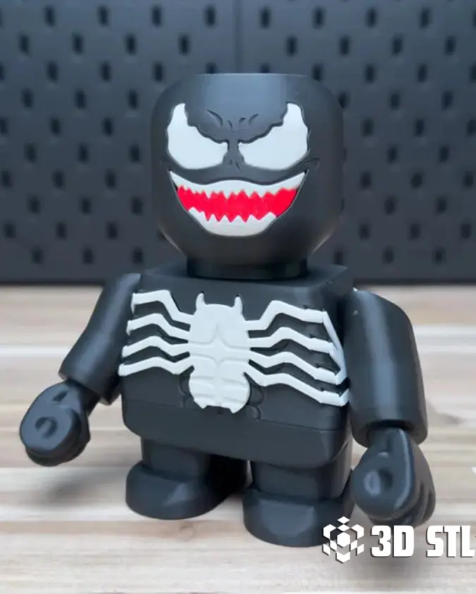 Chunky Venom STL Kit – Stylised Marvel Symbiote 3D Print