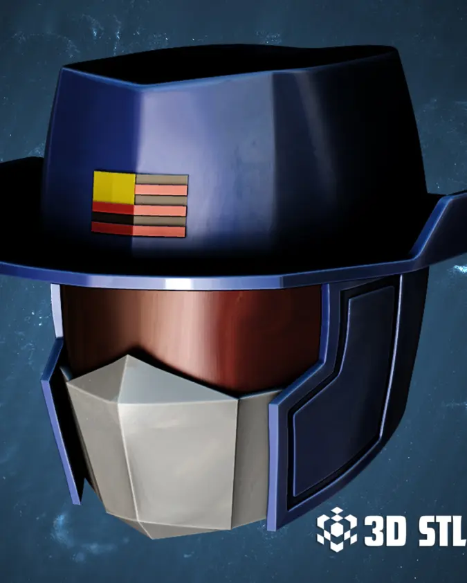 Colt Helmet STL – Saber Rider and the Star Sheriffs Cosplay