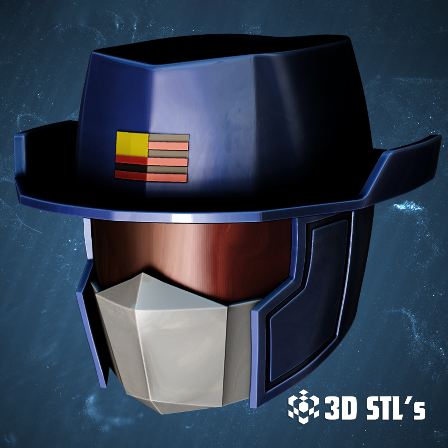 Colt Helmet STL – Saber Rider and the Star Sheriffs Cosplay