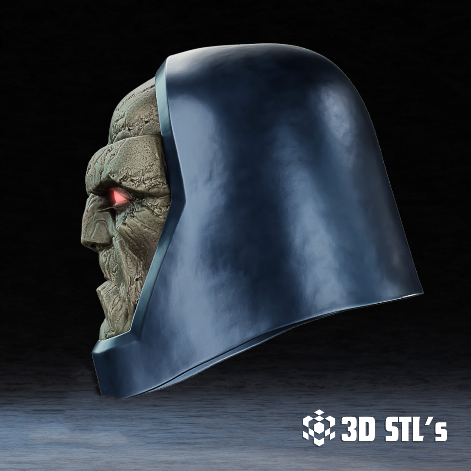 Darkseid Helmet STL – 3D print preview 3