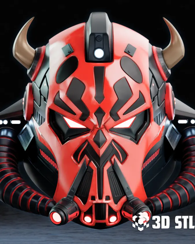 Darth Maul Space Helmet STL – Sith Sci-Fi Cosplay Helmet