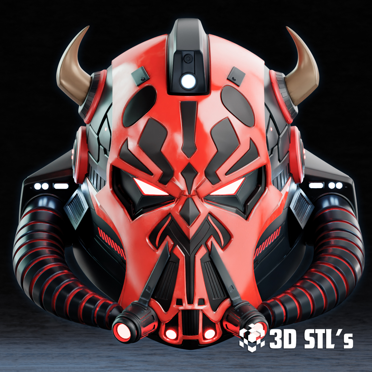 Darth Maul Space Helmet STL – Sith Sci-Fi Cosplay Helmet