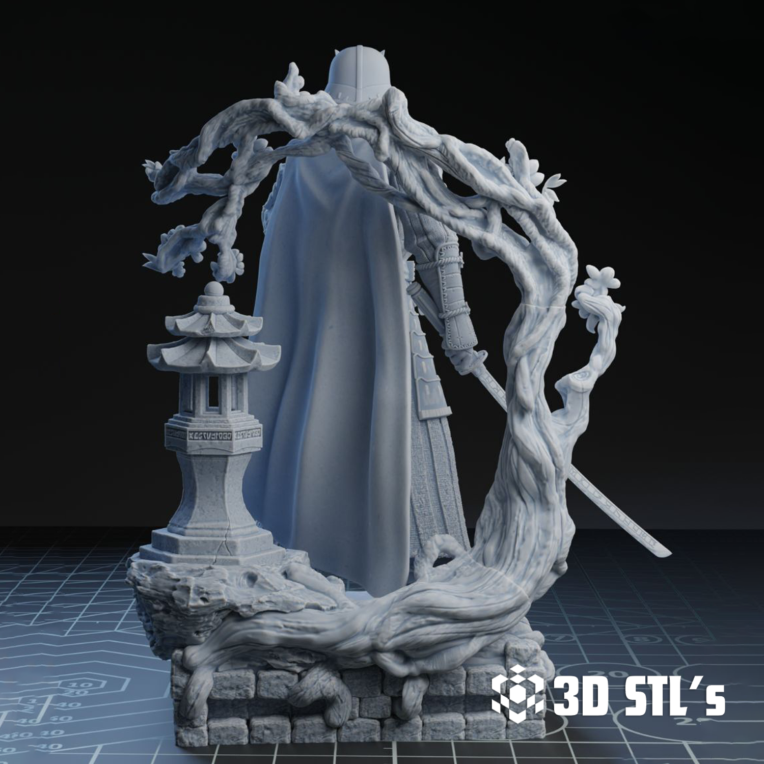 Samurai Darth Vader STL – 3D print preview 4