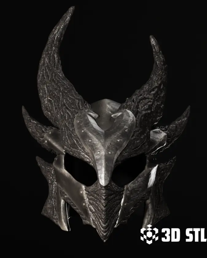 Daedric Helmet STL – Elder Scrolls Skyrim Wearable Cosplay