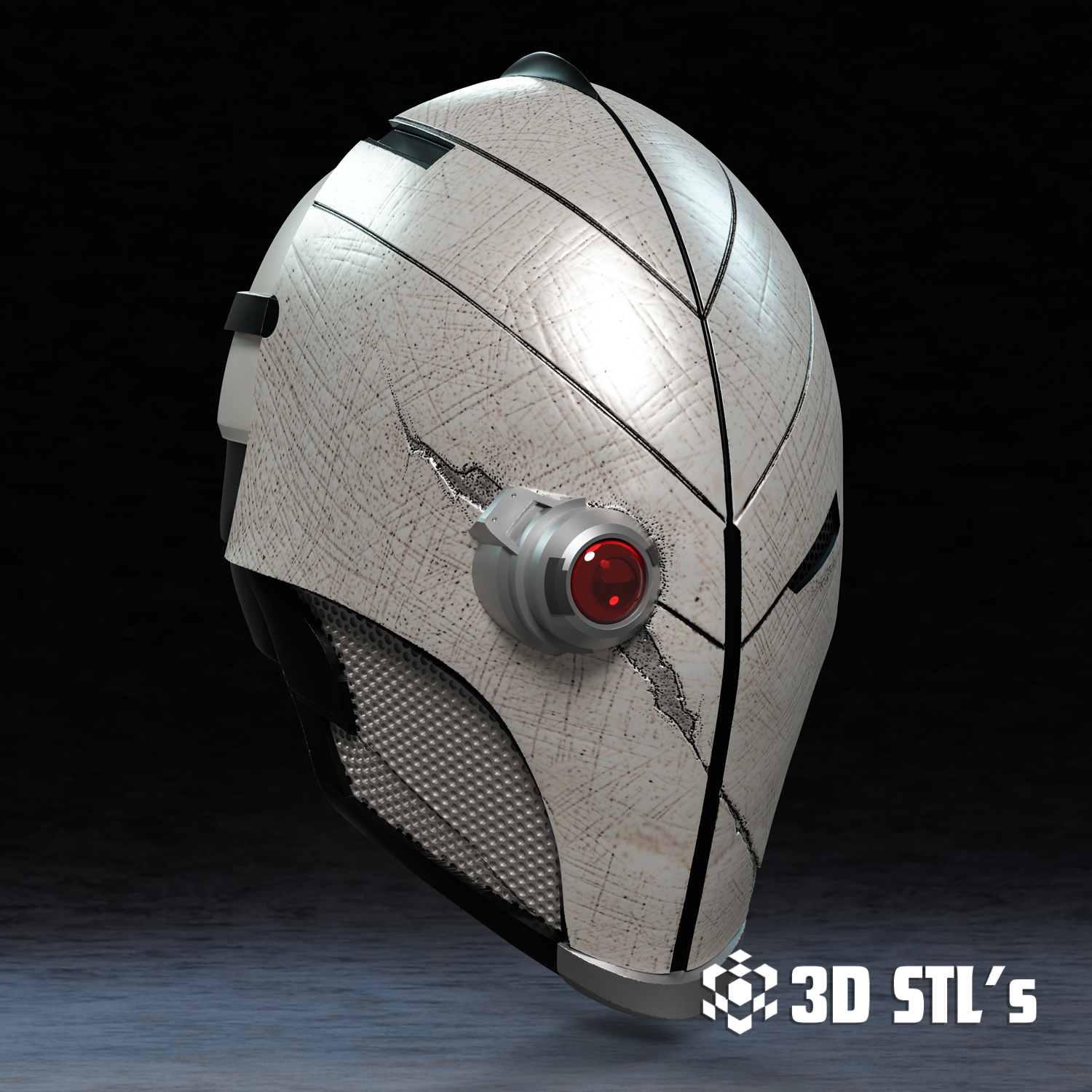 Deadshot Helmet STL – 3D print preview 2