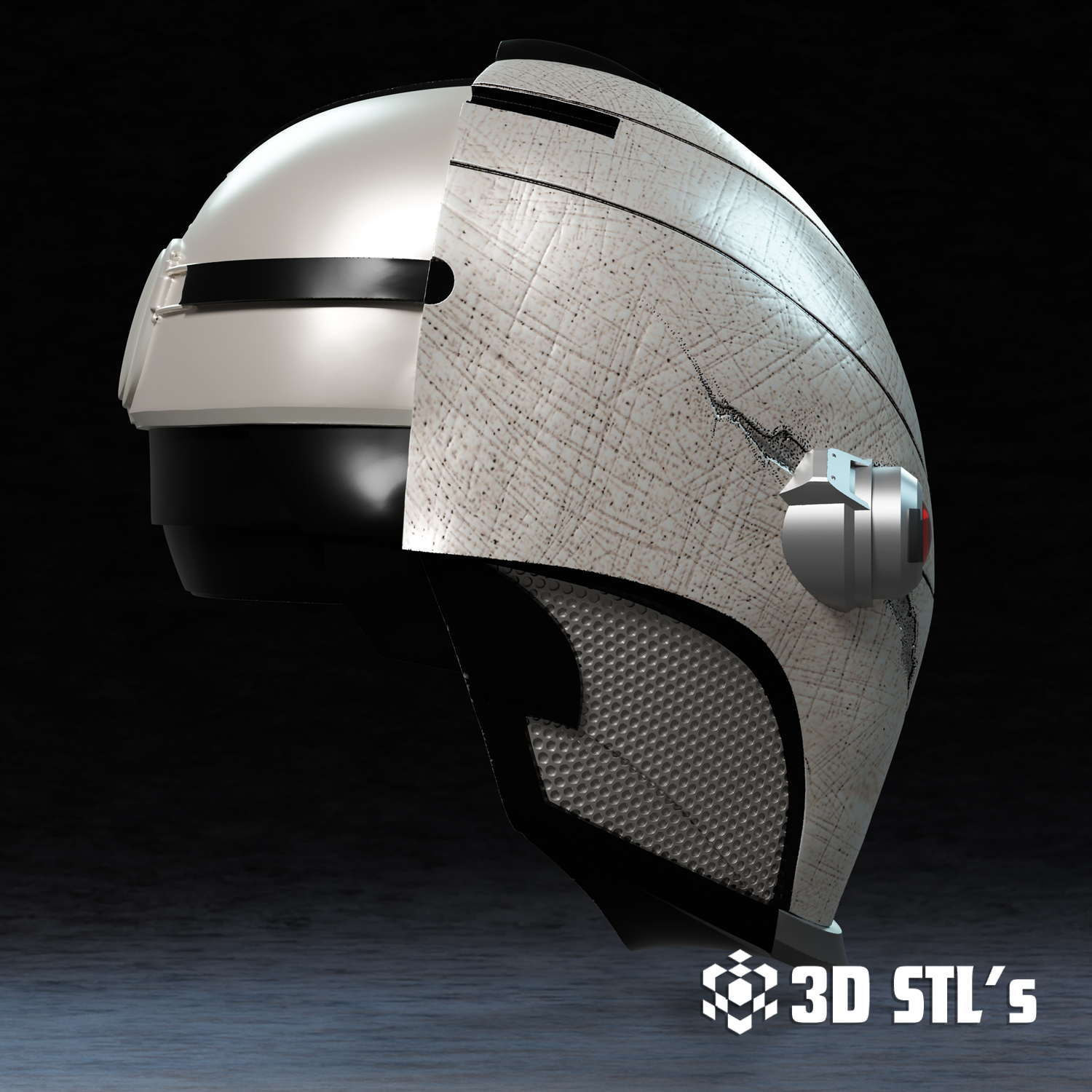 Deadshot Helmet STL – 3D print preview 3