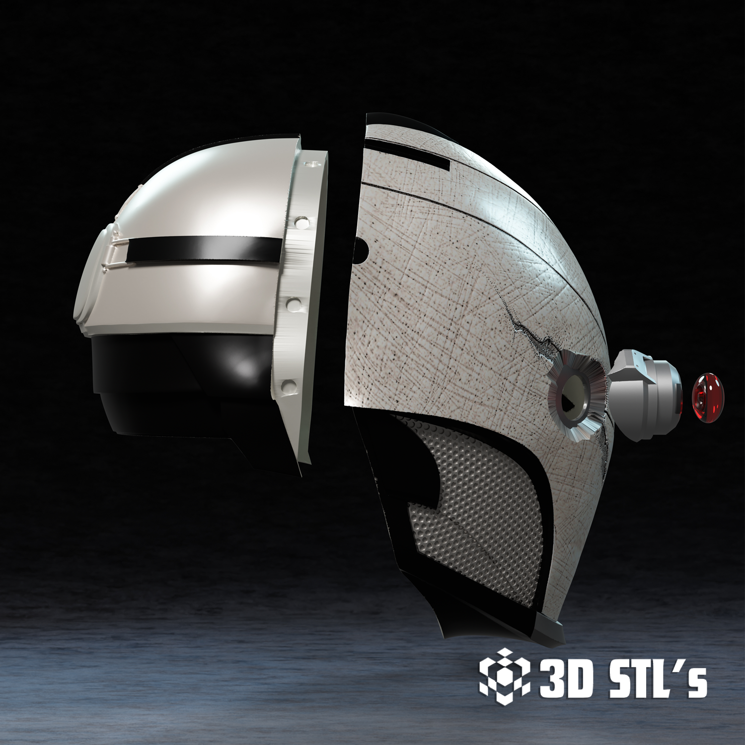 Deadshot Helmet STL – 3D print preview 4