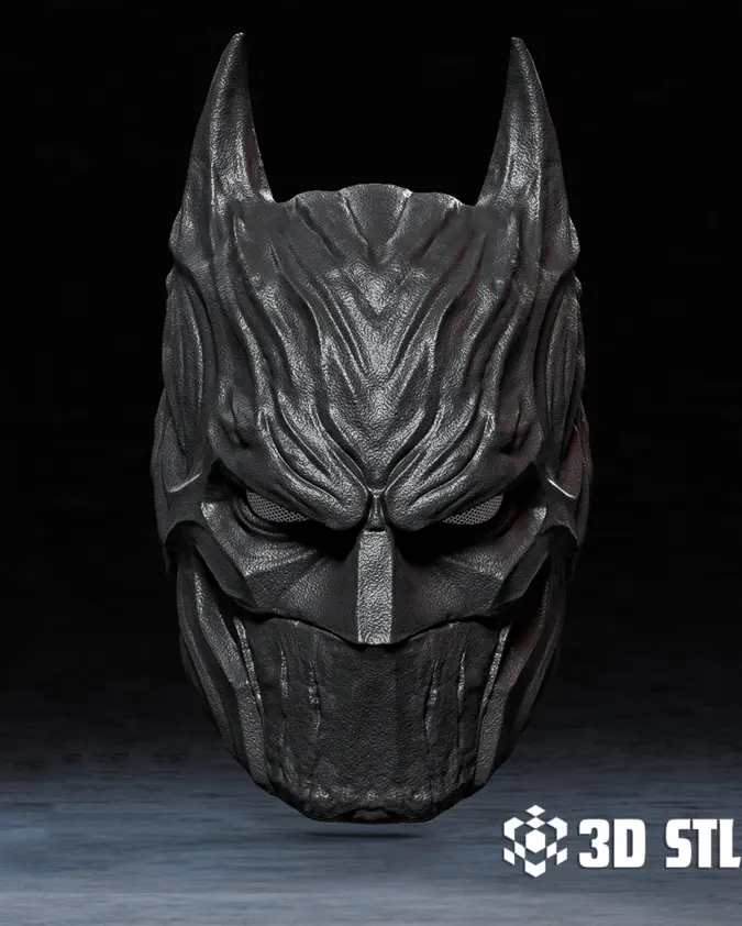 Death Knight Batman Helmet STL – Gothic Medieval Cosplay