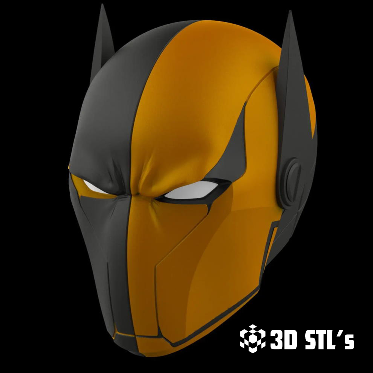 Deathstroke Batman Helmet STL – 3D print preview 2