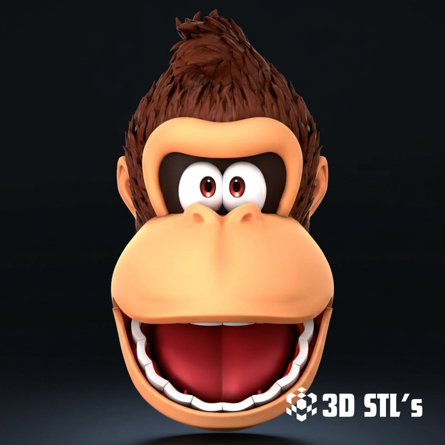 Donkey Kong Mask STL & 3MF – 3D print preview 2