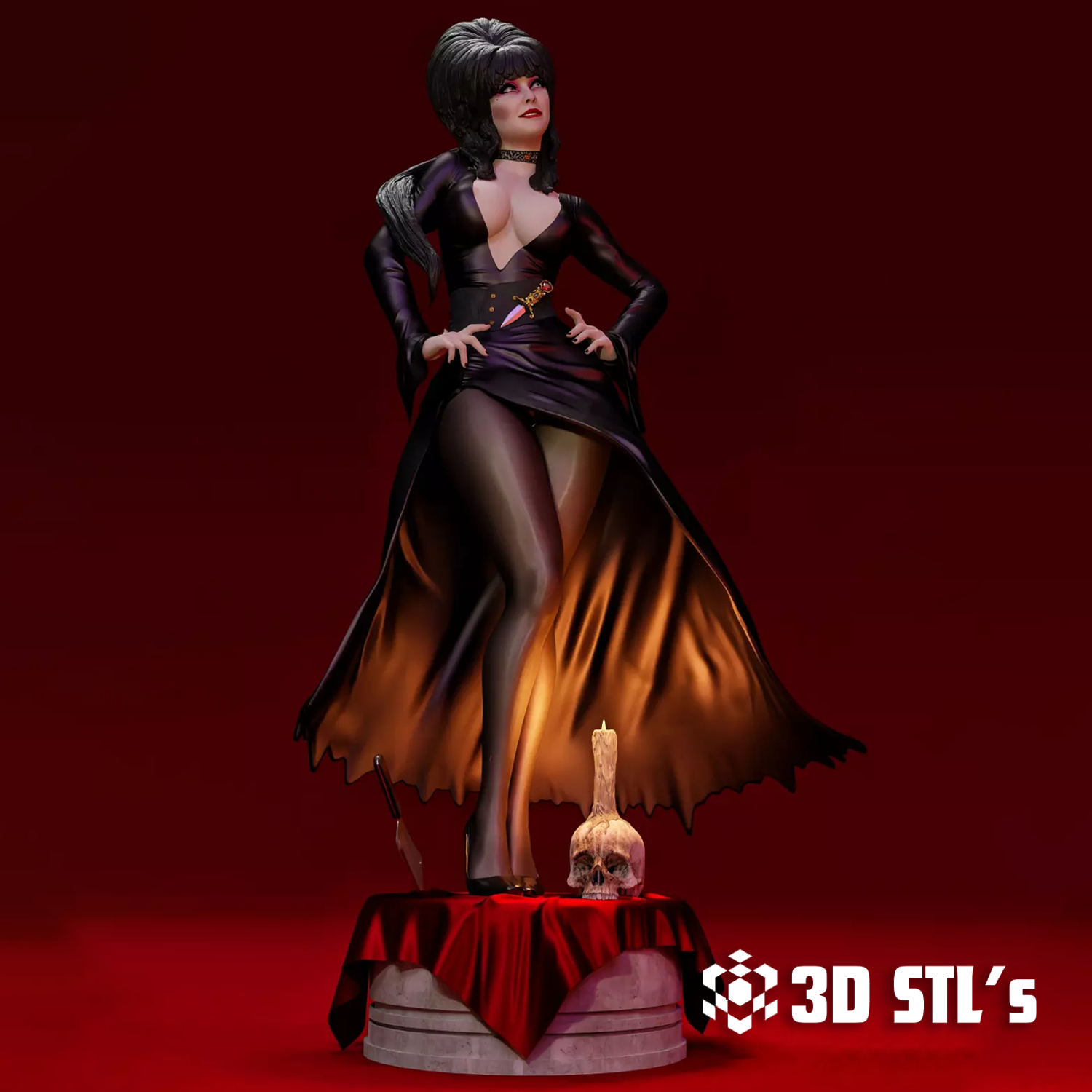 Elvira STL File – 3D print preview 5