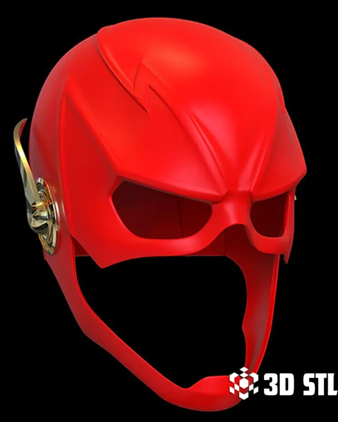 Flash Helmet STL – DC Scarlet Speedster Wearable Cosplay