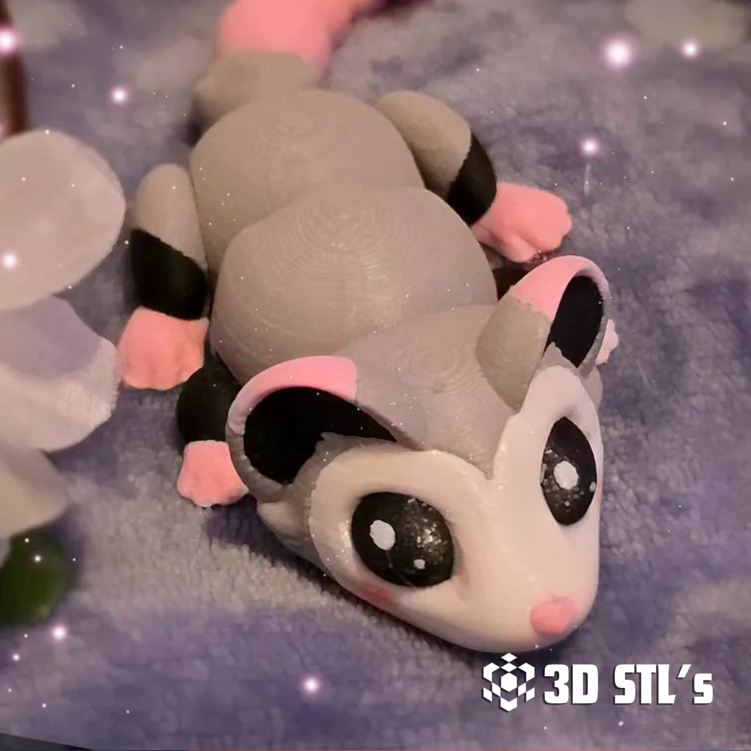Flexi Mouse STL – 3D print preview 3
