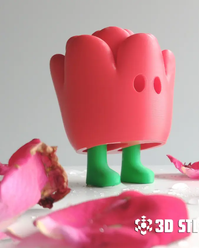 Flower with Legs STL & 3MF – Quirky Desk Buddy 3D Print