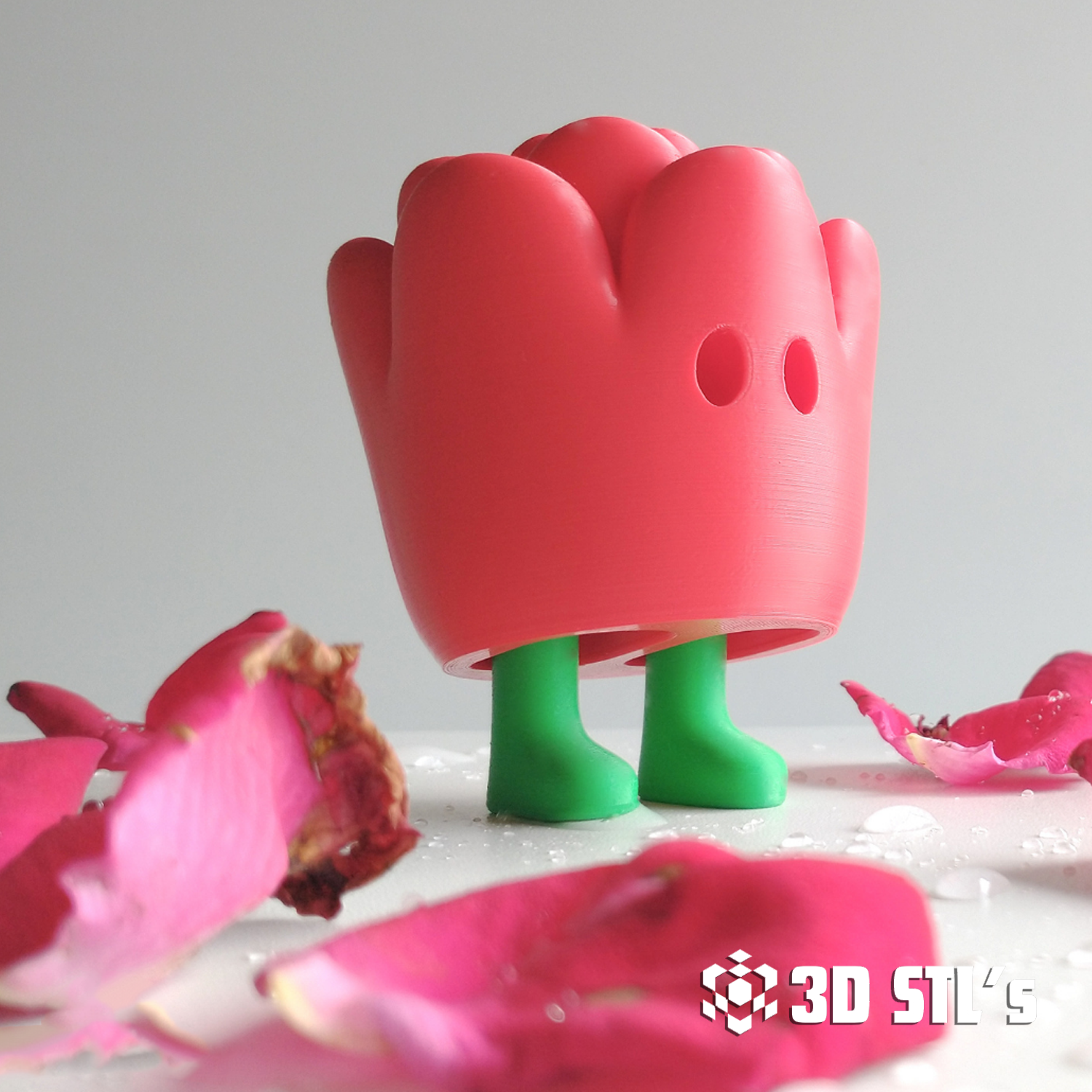 Flower with Legs STL & 3MF – Quirky Desk Buddy 3D Print