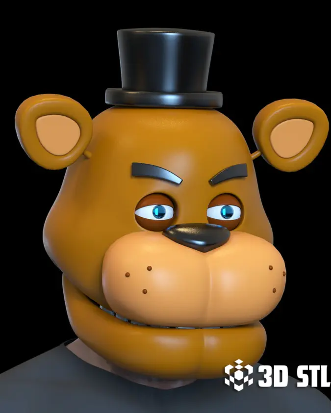 Freddy Fazbear Helmet STL – Five Nights at Freddy's Cosplay