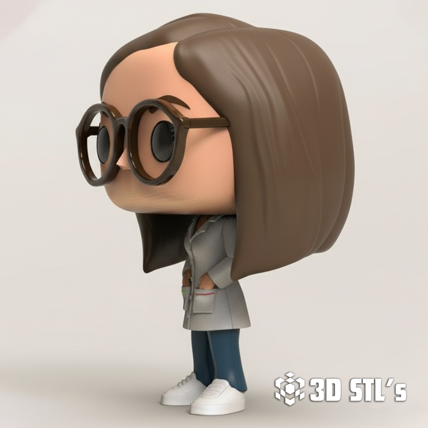 Funko-Style Teacher STL – 3D print preview 2