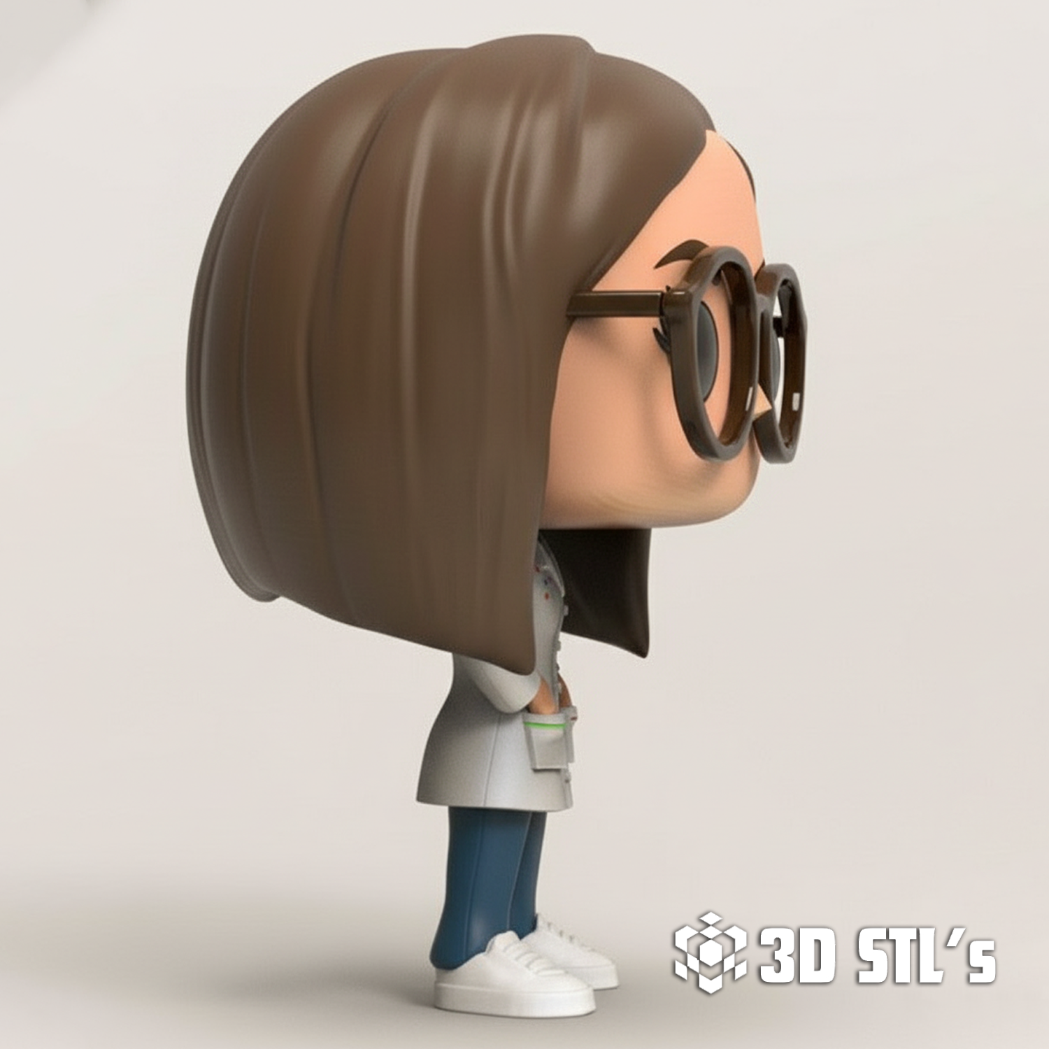 Funko-Style Teacher STL – 3D print preview 3