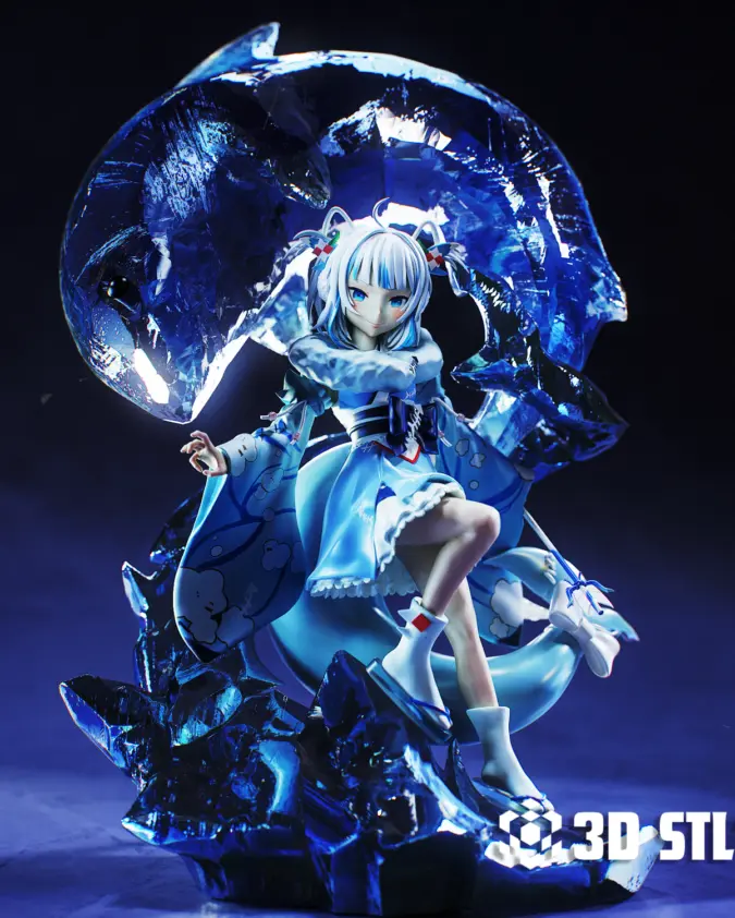 Gawr Gura STL – Hololive Shark VTuber 3D Print Figure