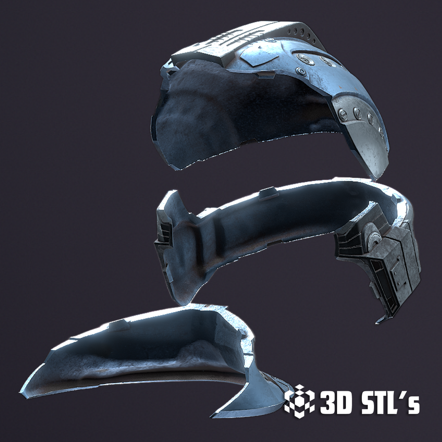 Clayton Carmine Helmet STL – 3D print preview 3