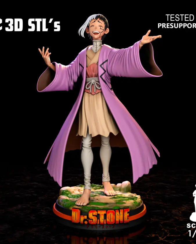 Gen Asagiri STL – Dr. Stone 1/10 Scale Anime Figure