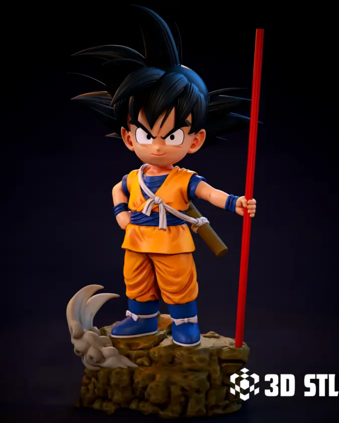 Goku Daima STL File – Dragon Ball Daima Mini Goku 3D Print