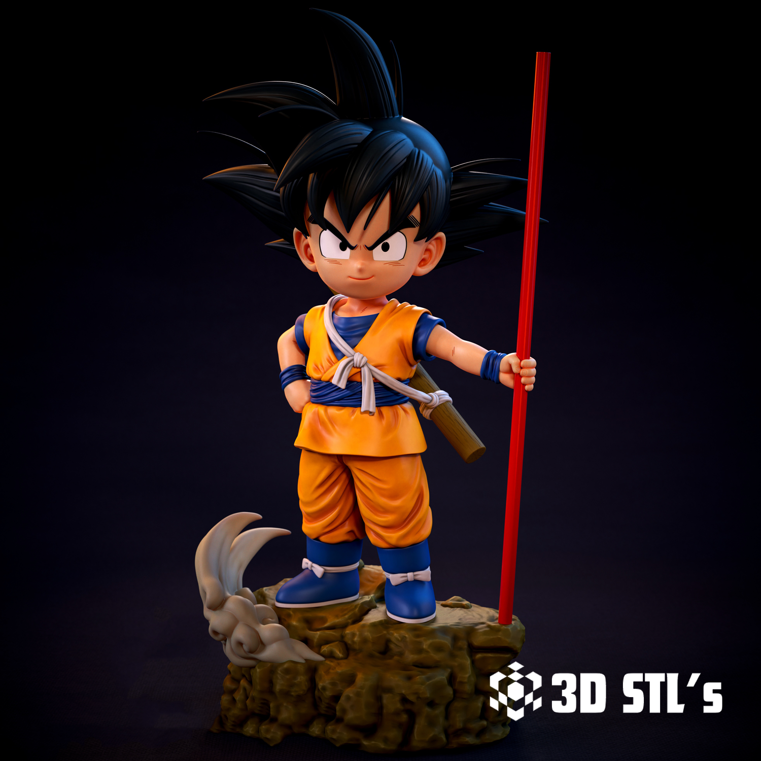Goku Daima STL File – Dragon Ball Daima Mini Goku 3D Print