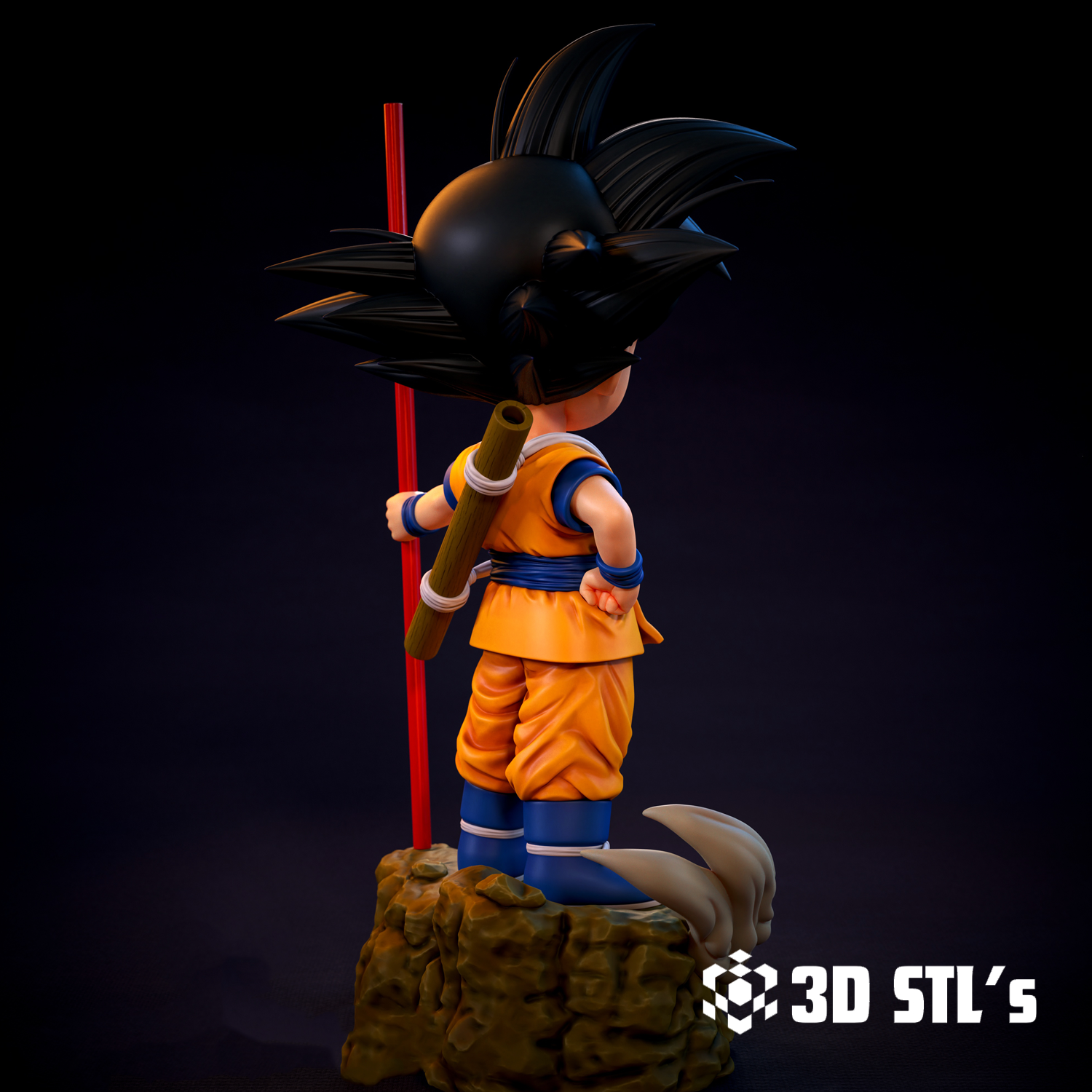 Goku Daima STL File – 3D print preview 4