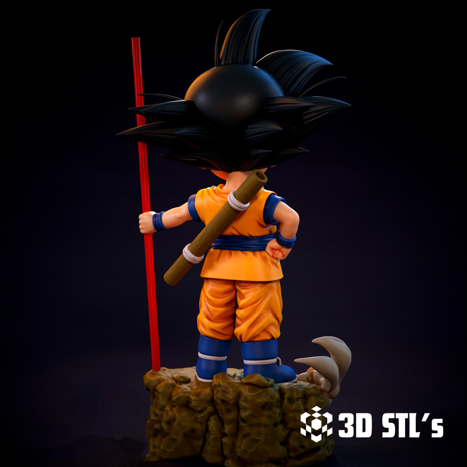 Goku Daima STL File – 3D print preview 5