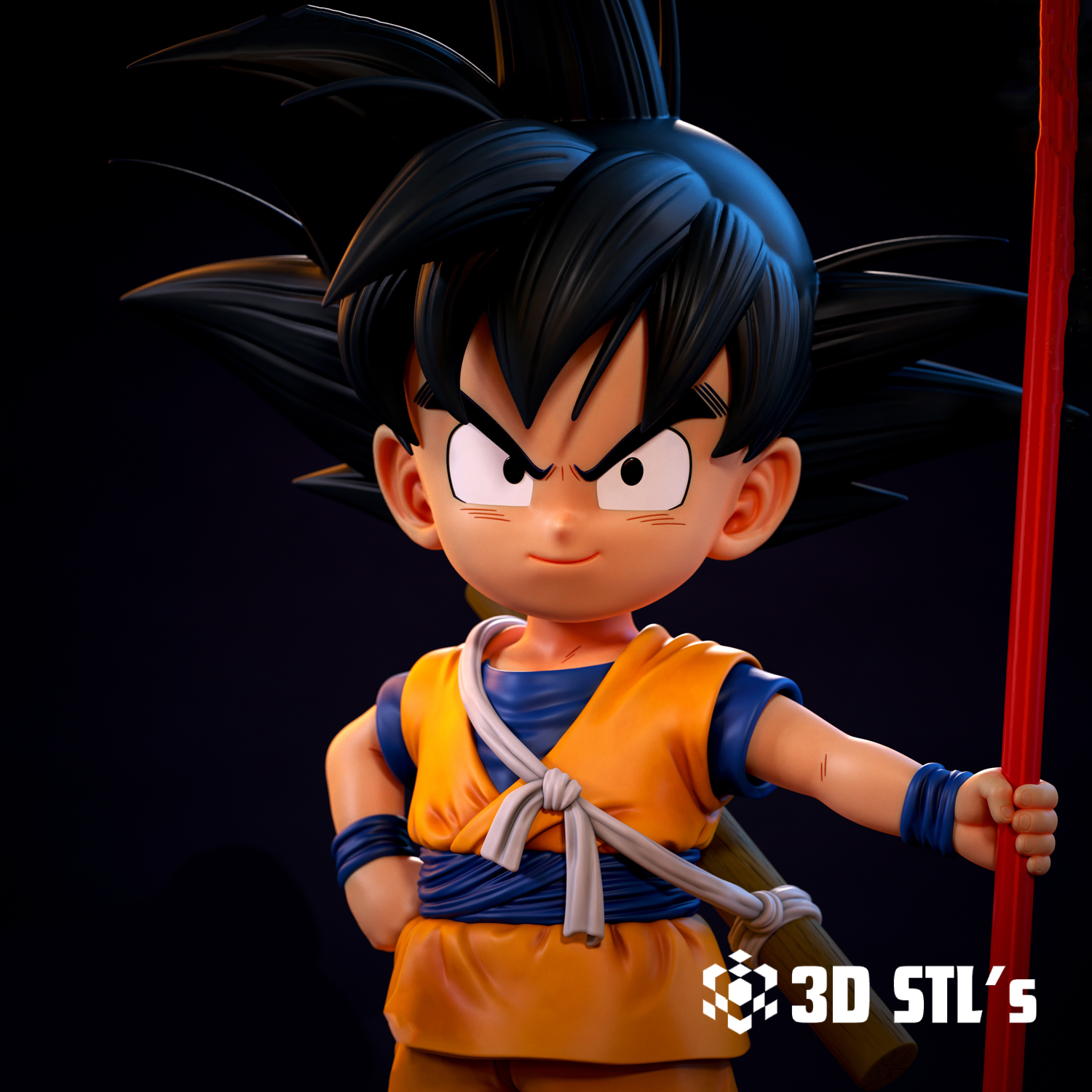 Goku Daima STL File – 3D print preview 2