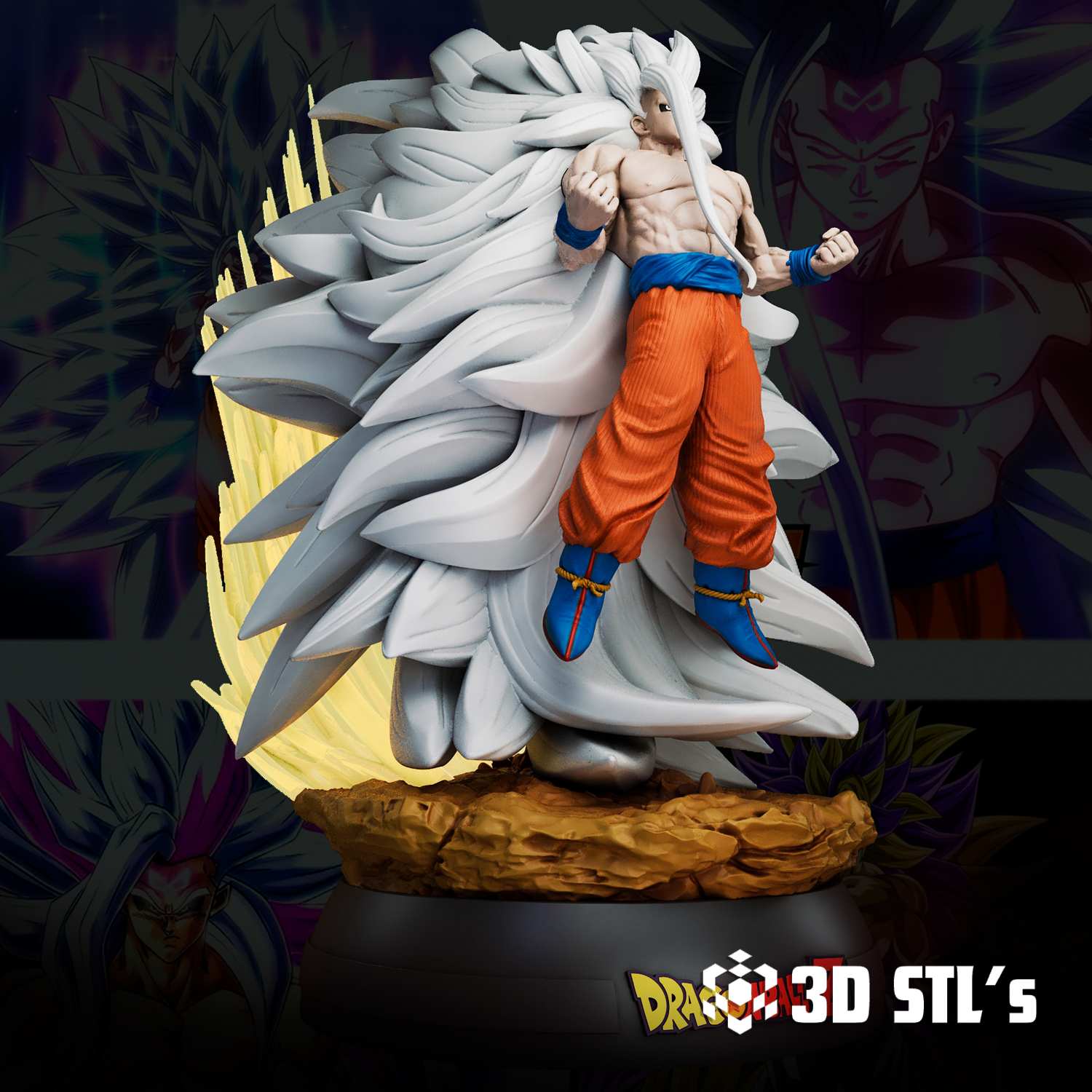 Goku Infinity STL – 3D print preview 2