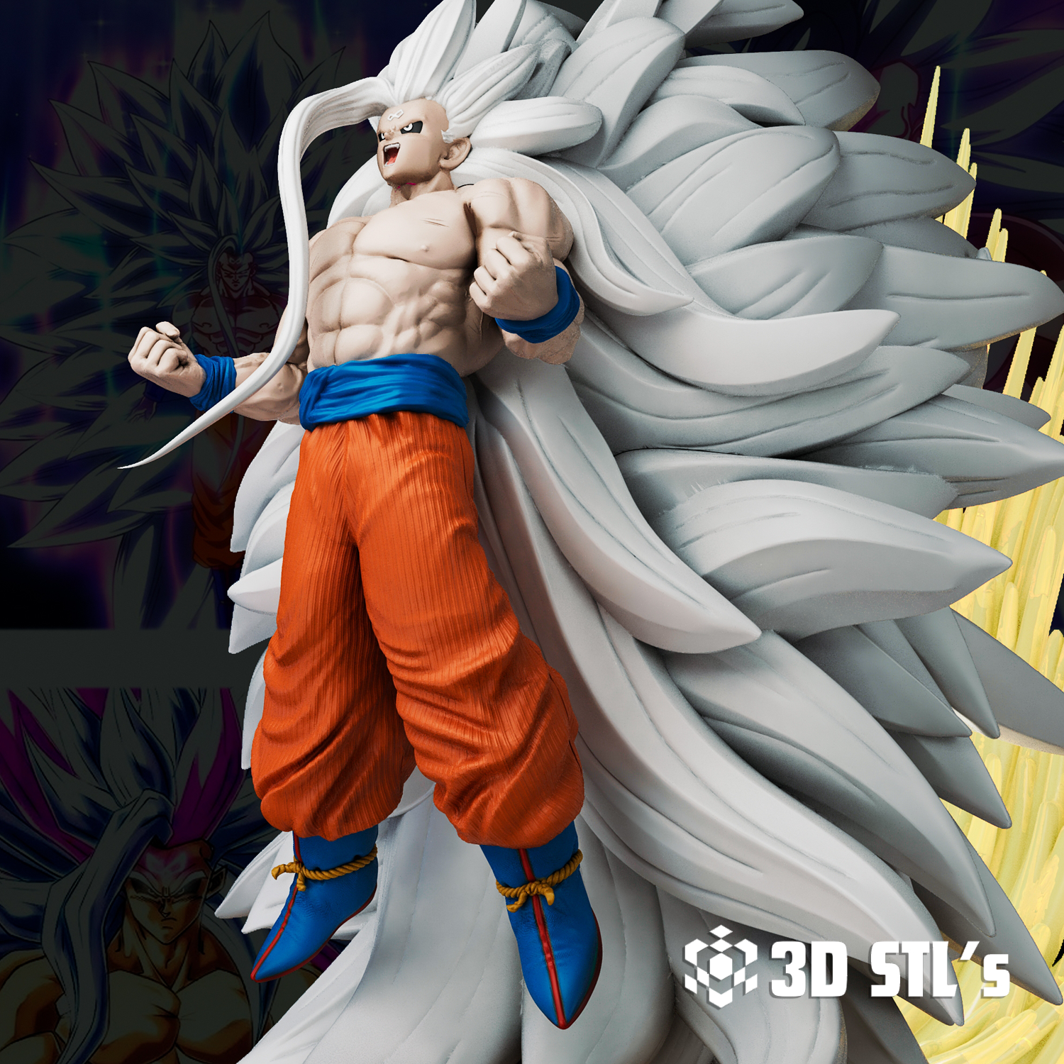 Goku Infinity STL – 3D print preview 3