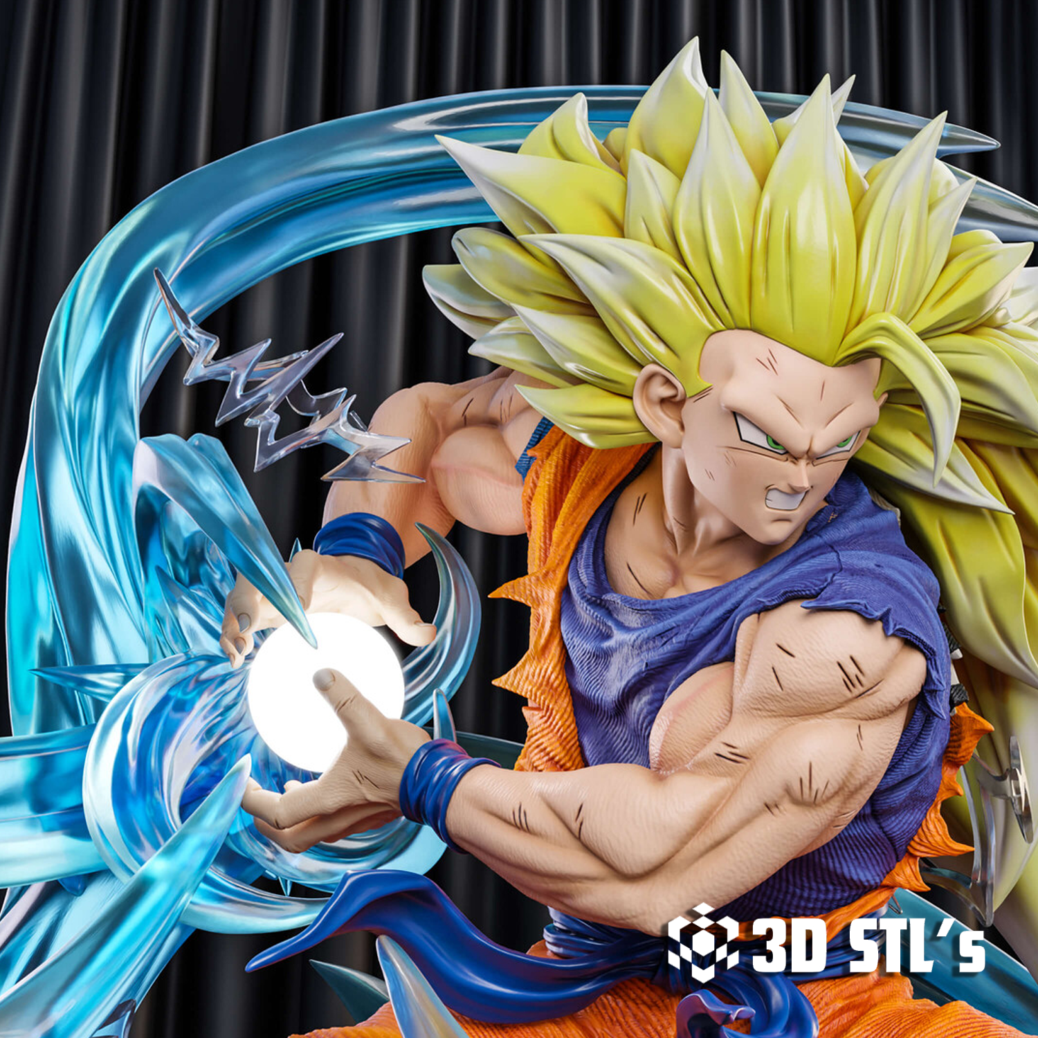 Goku Kamehameha STL – 3D print preview 2
