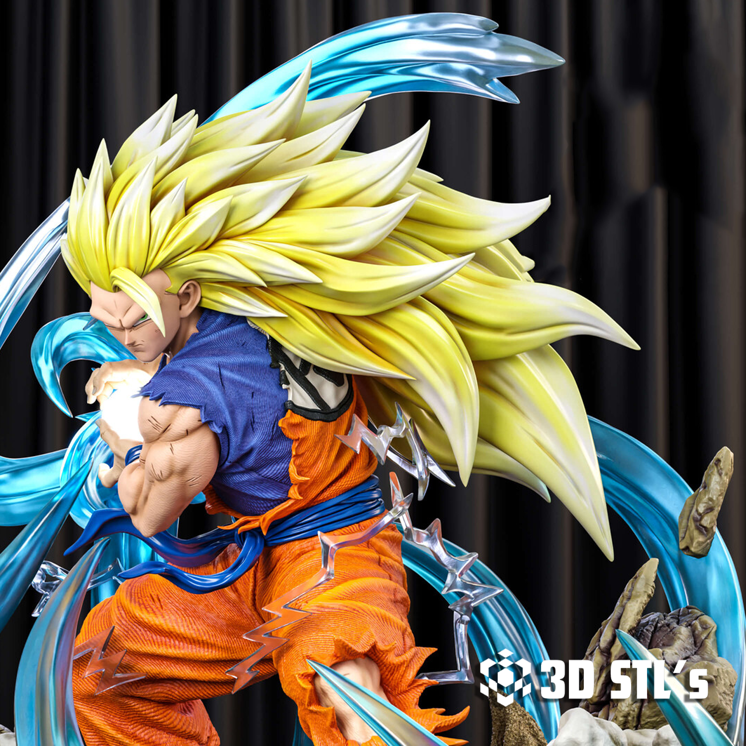 Goku Kamehameha STL – 3D print preview 3
