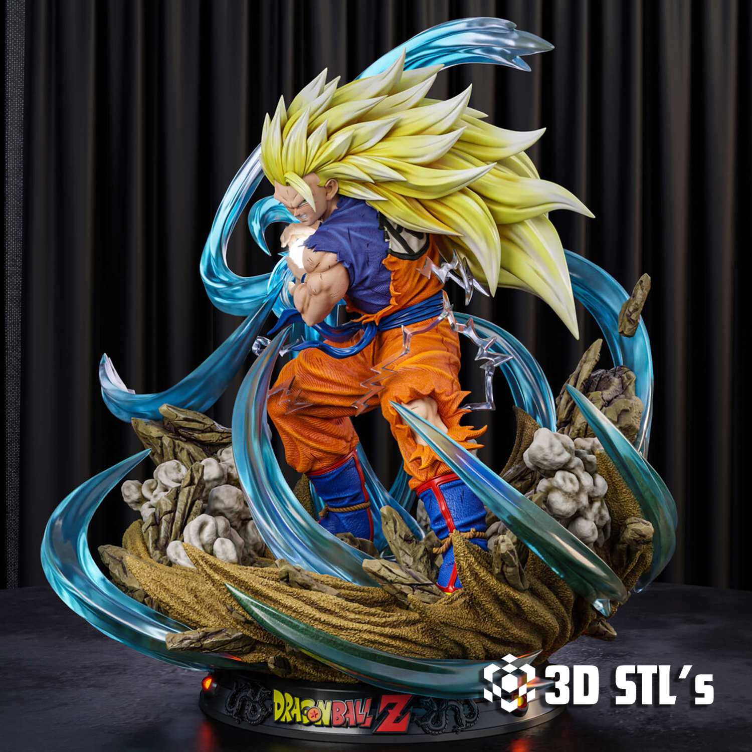 Goku Kamehameha STL – 3D print preview 4