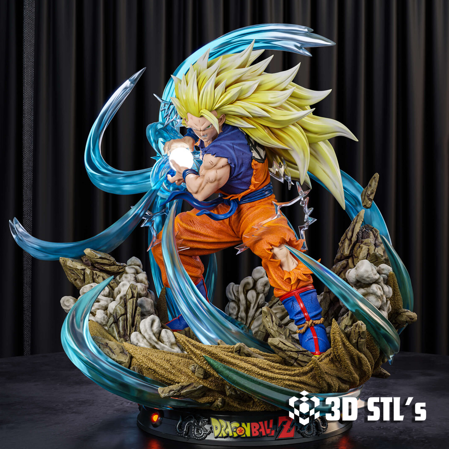 Goku Kamehameha STL – 3D print preview 6