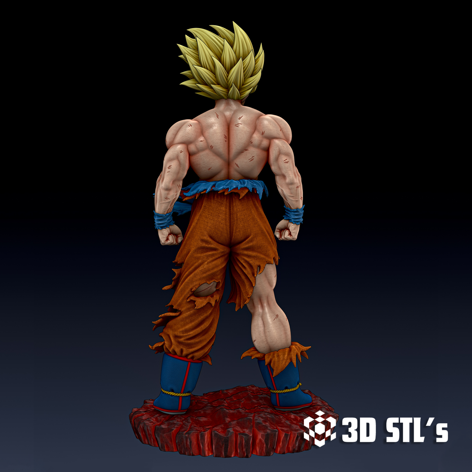 Goku Namek Saga STL – 3D print preview 3