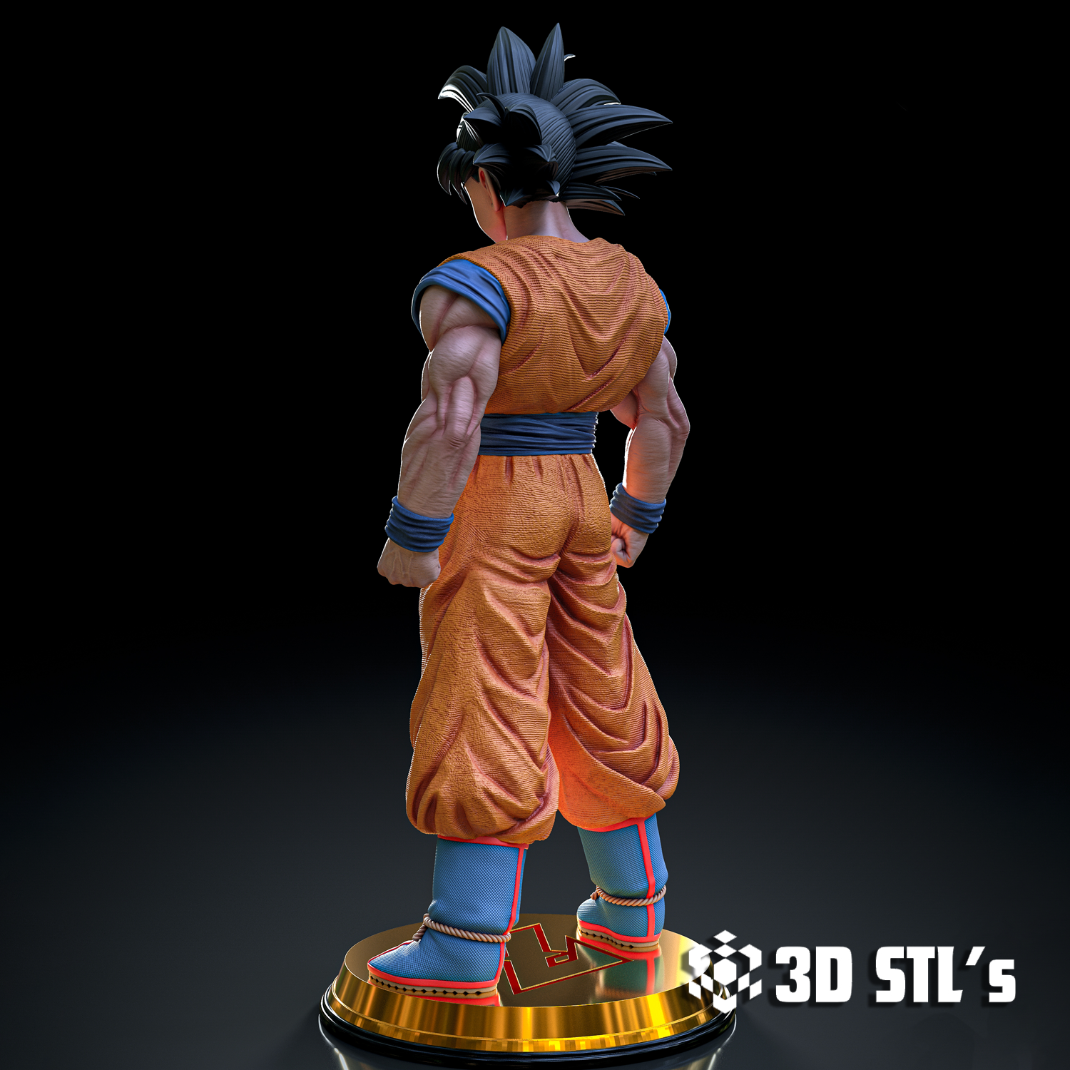 Goku 1/6 Scale STL File – 3D print preview 4