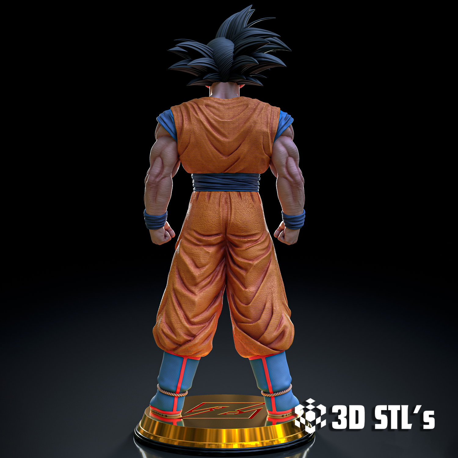 Goku 1/6 Scale STL File – 3D print preview 5