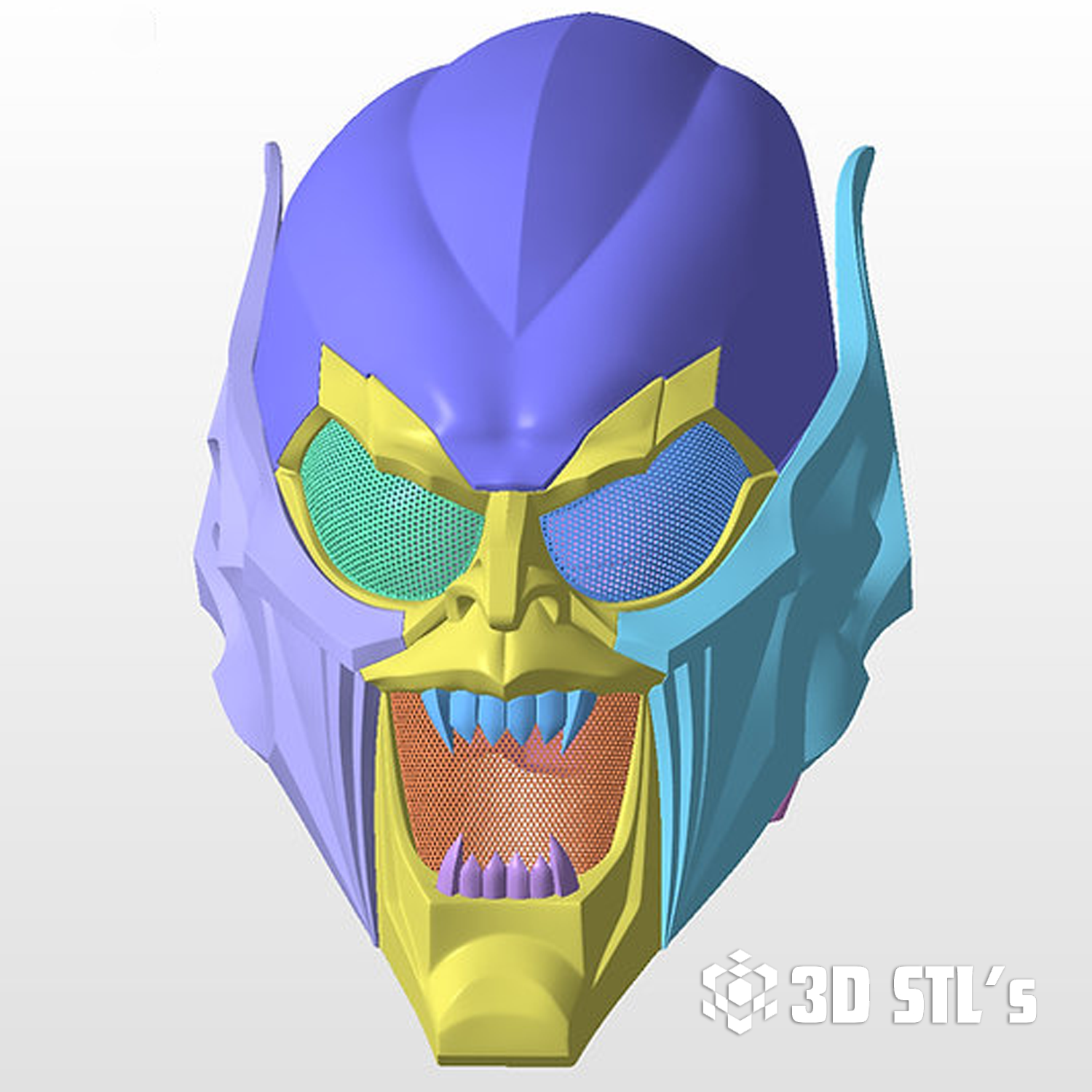 Green Goblin Helmet STL – 3D print preview 2