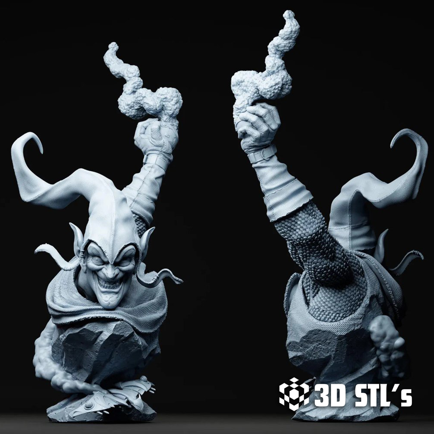 Green Goblin STL Figure & Bust – 3D print preview 2