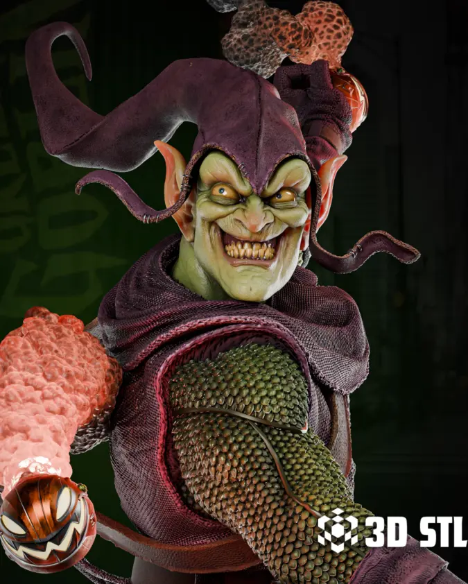 Green Goblin STL Figure & Bust – Spider-Man Villain 3D Print