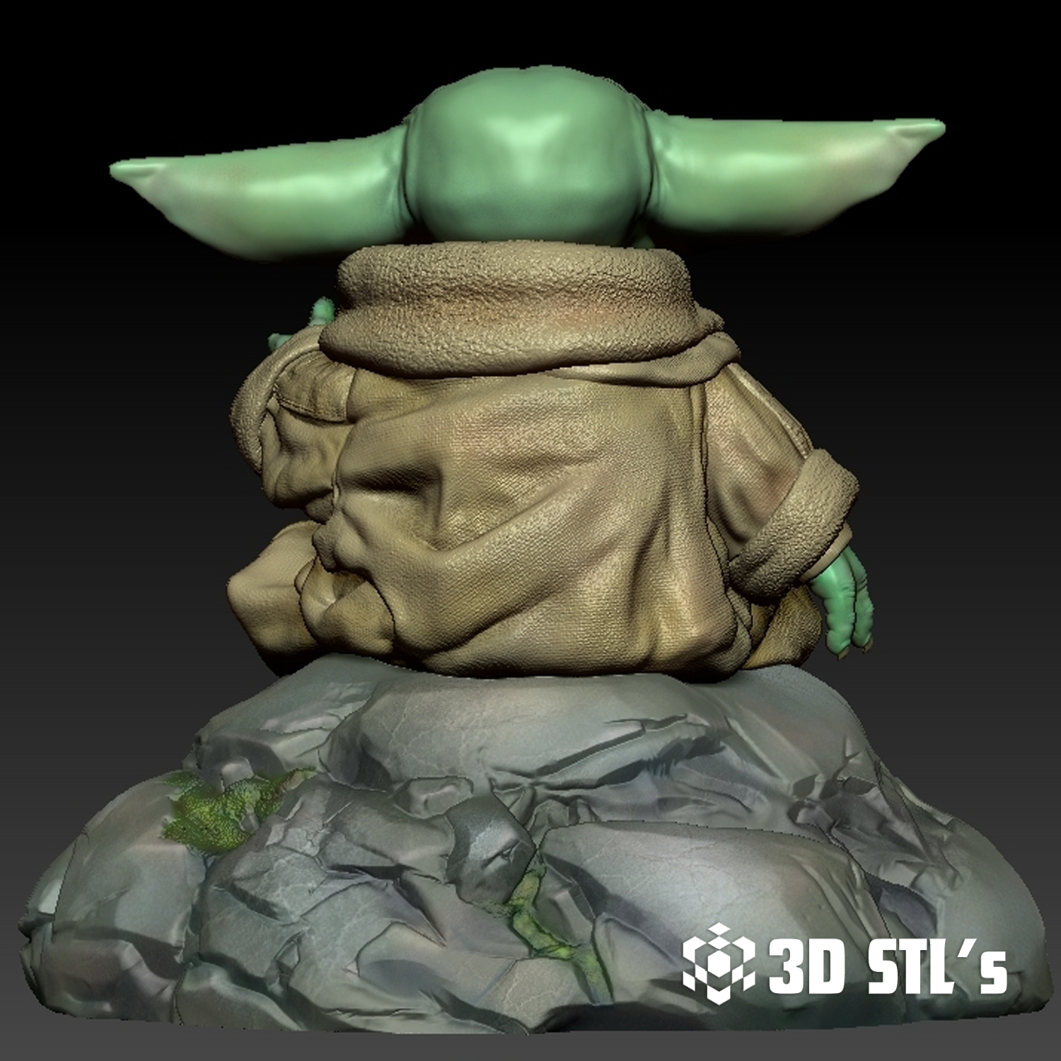 Grogu STL – 3D print preview 4