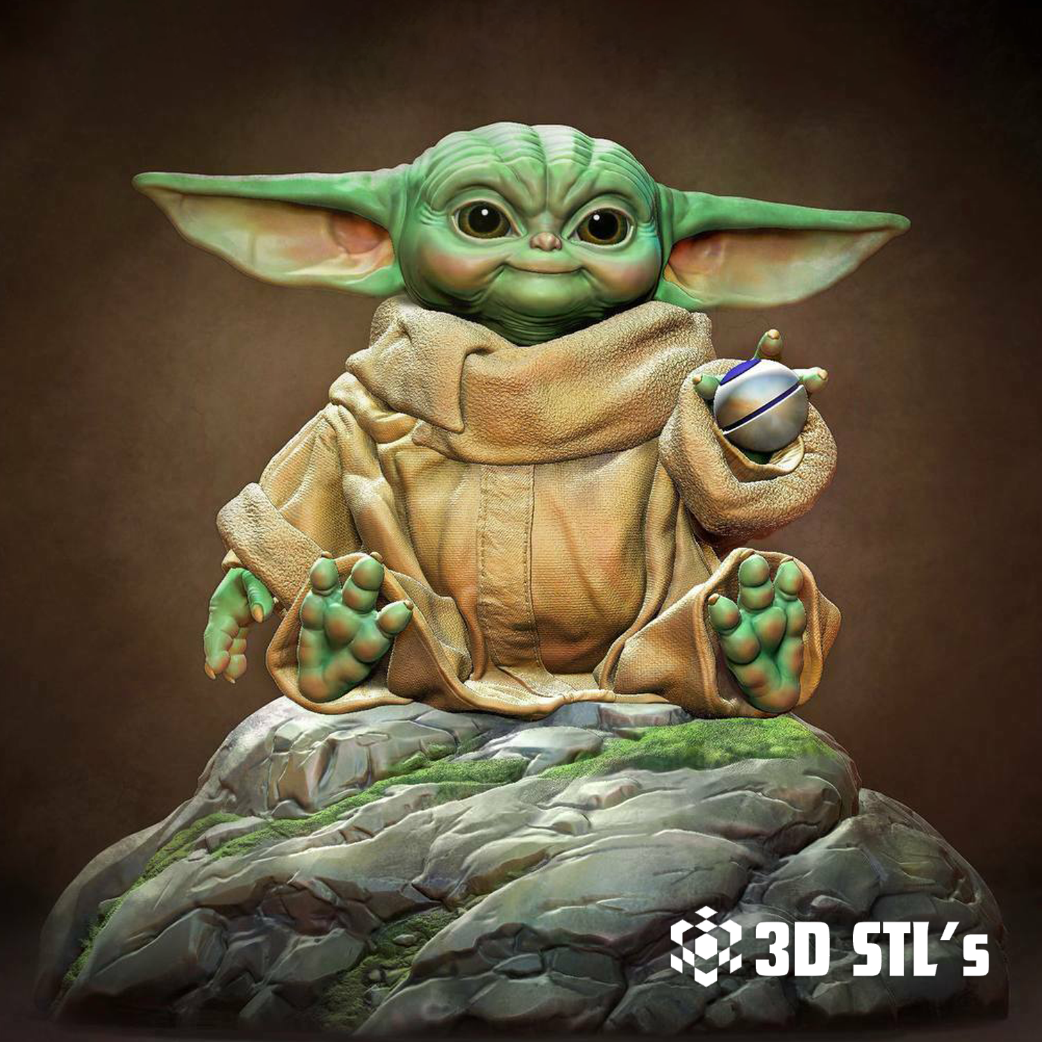 Grogu STL – The Mandalorian Baby Yoda 3D Print Figure
