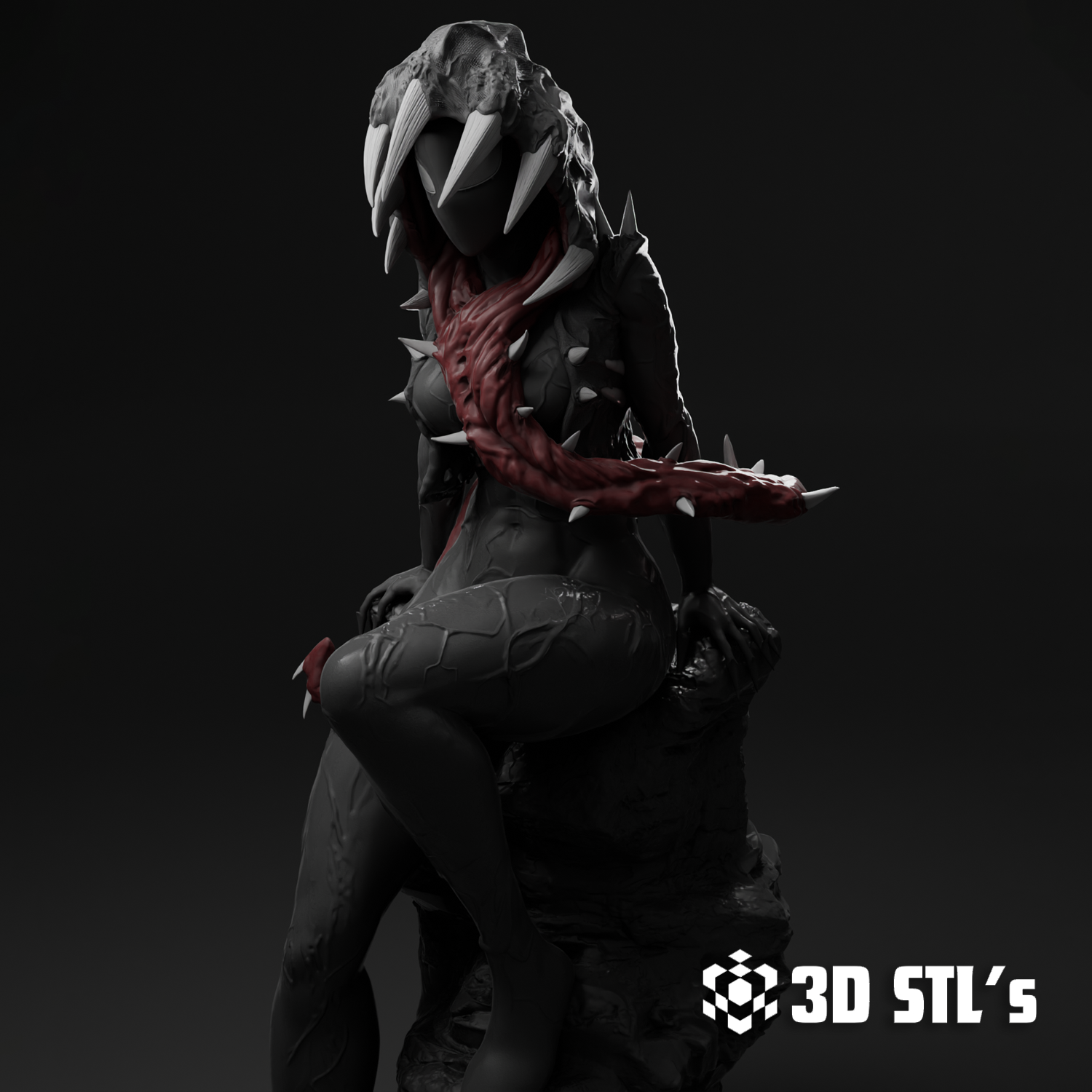 Gwenom STL File – Spider-Gwen Venom Symbiote 3D Print Figure