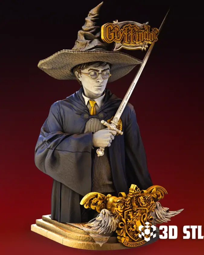 Harry Potter Bust STL – 1/4 Scale Wizarding World 3D Print