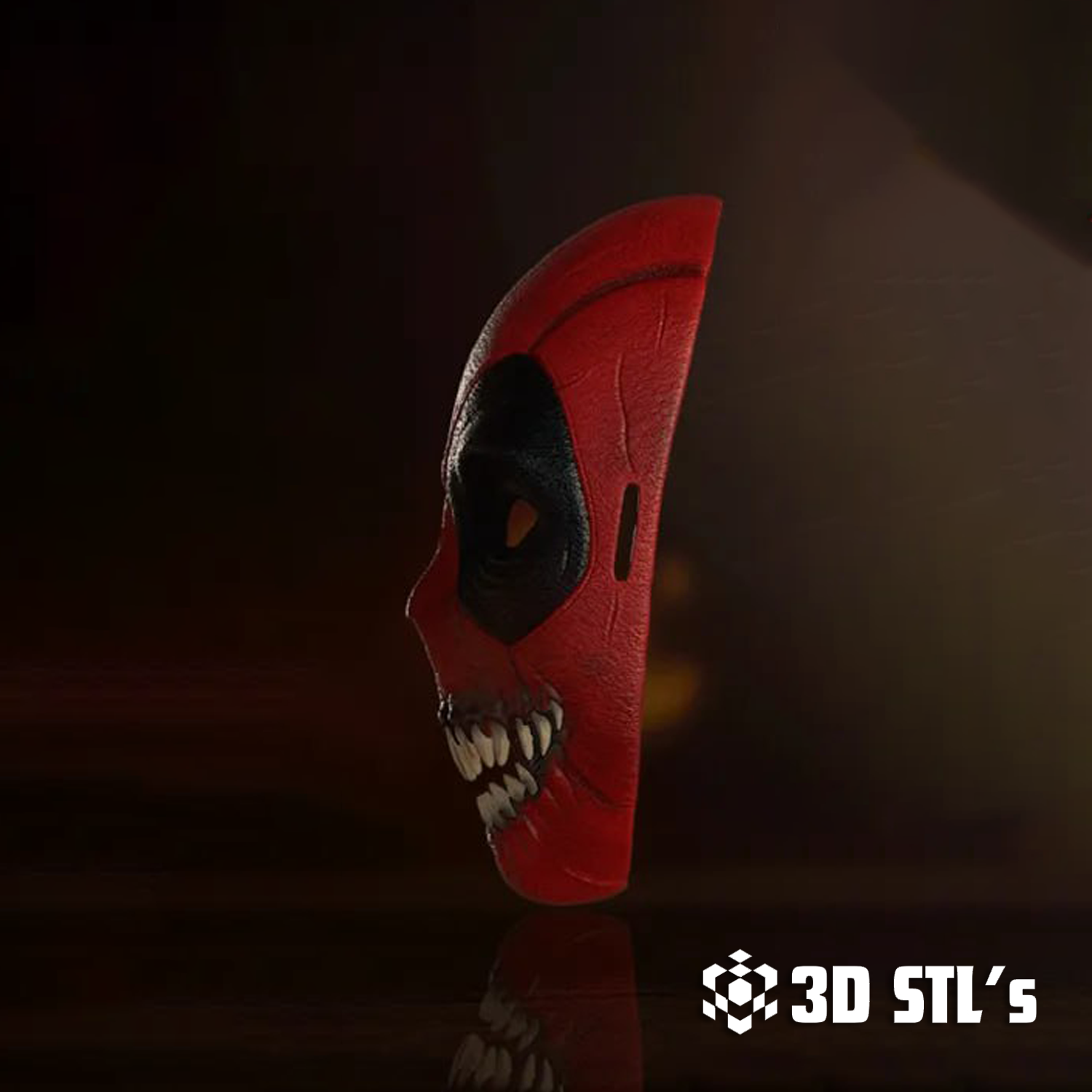 Haunted Deadpool Mask STL – 3D print preview 3