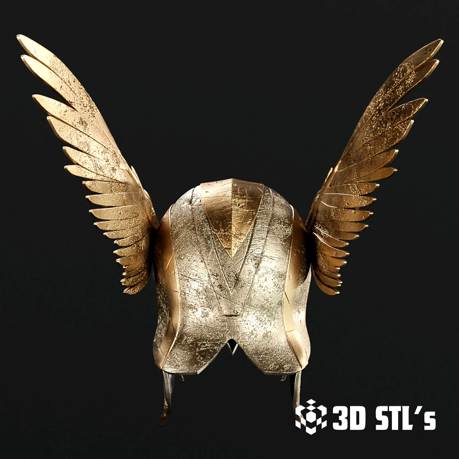 Hawkman Helmet STL – 3D print preview 4