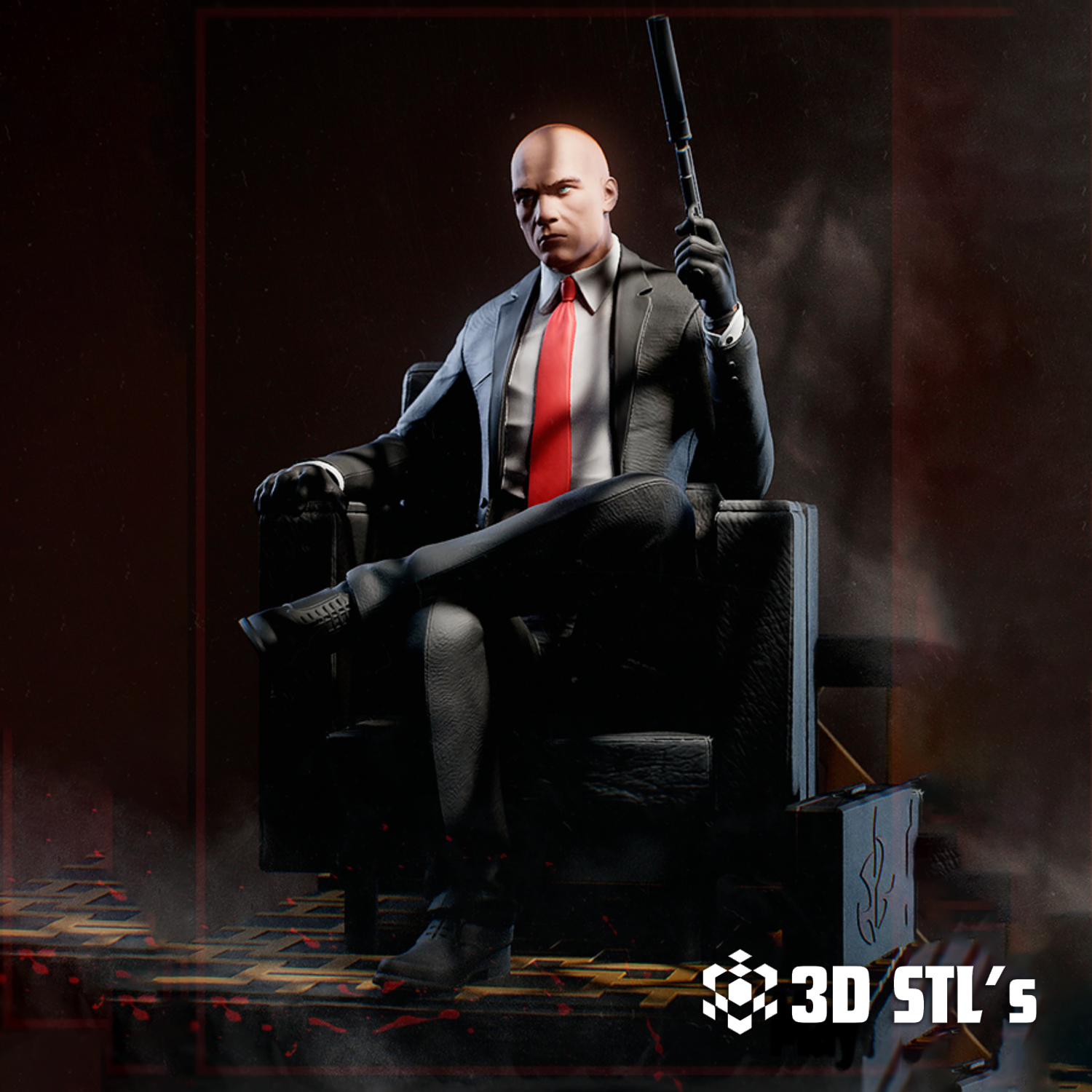 Hitman Agent 47 STL – Assassin in Suit 3D Print Figure